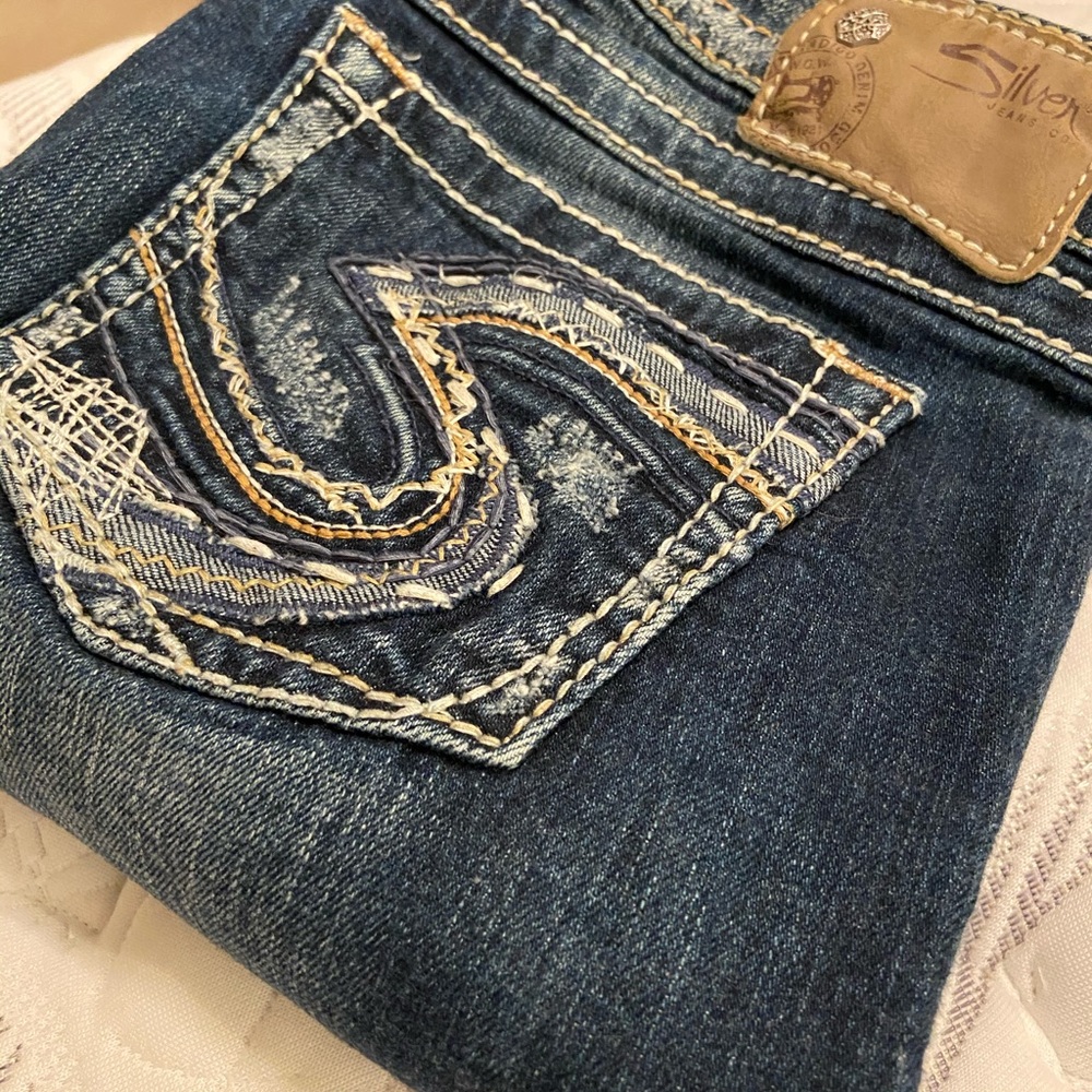 Silver twisted jeans